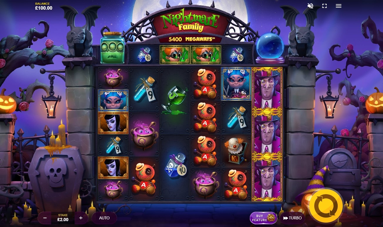 Nightmare Family Megaways Slot Gameplay