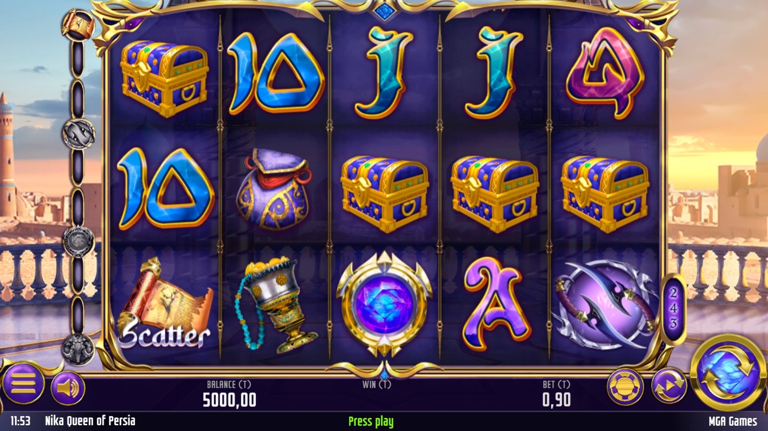 Nika Queen of Persia Slot Gameplay