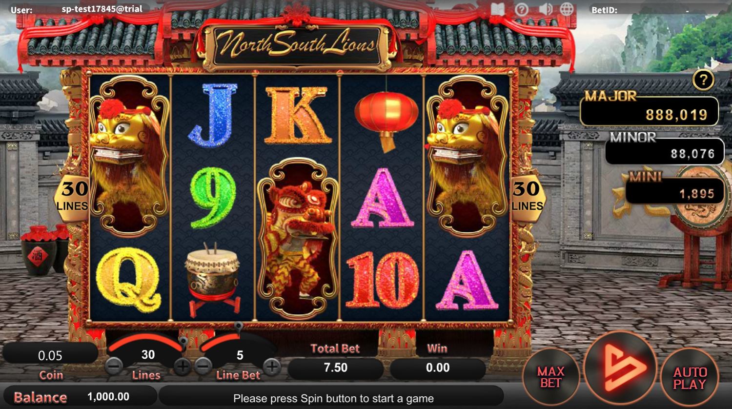 North South Lions Slot Gameplay