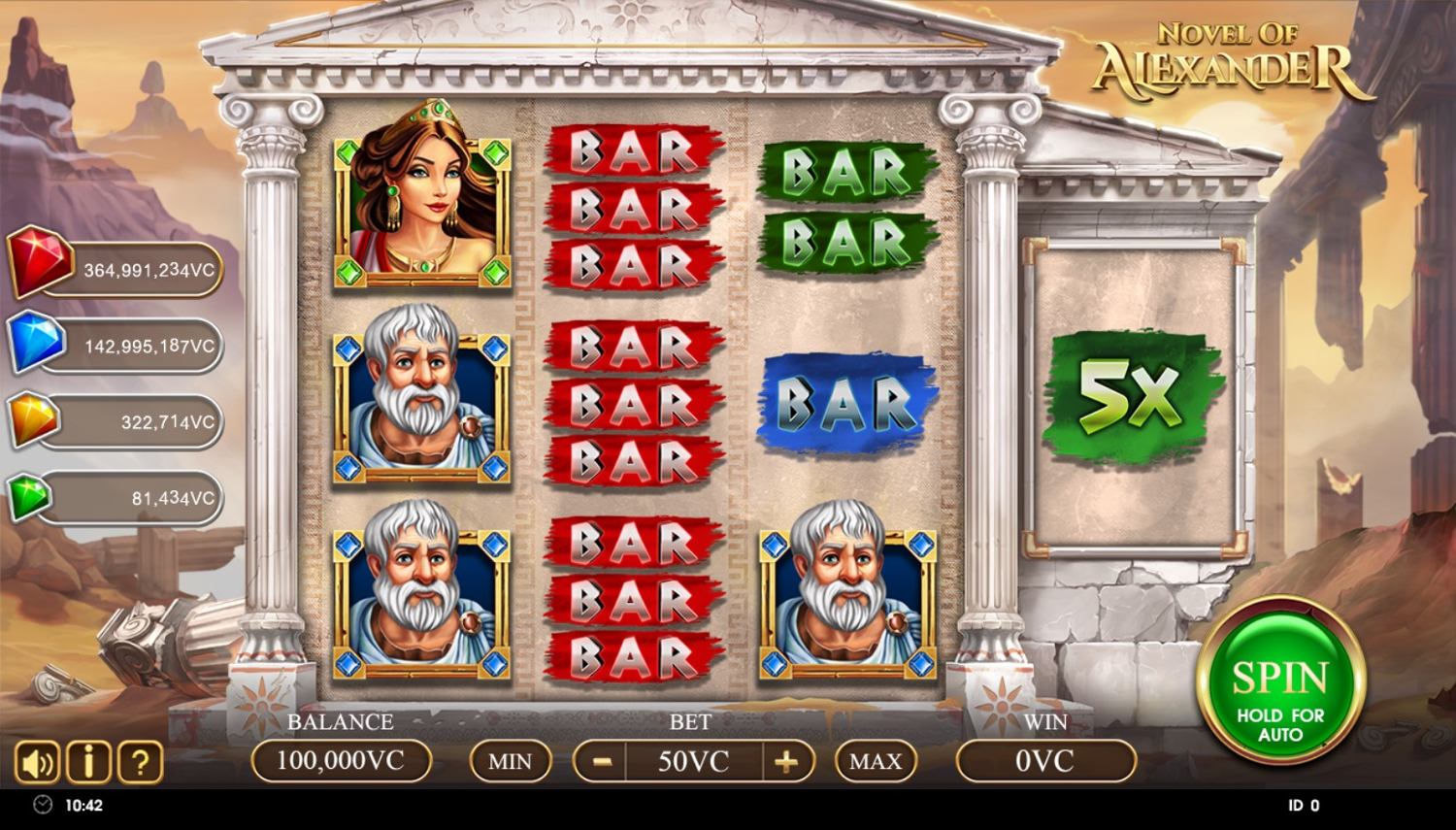 Novel of Alexander Slot Gameplay