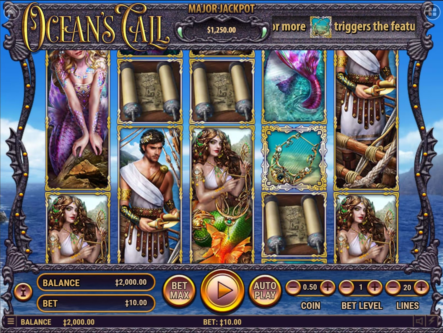 Ocean's Call Slot Gameplay