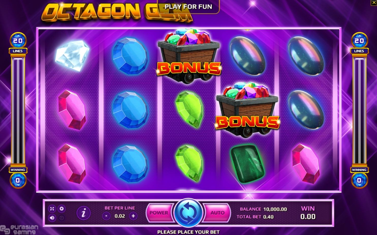 Octagon Gem Slot Gameplay