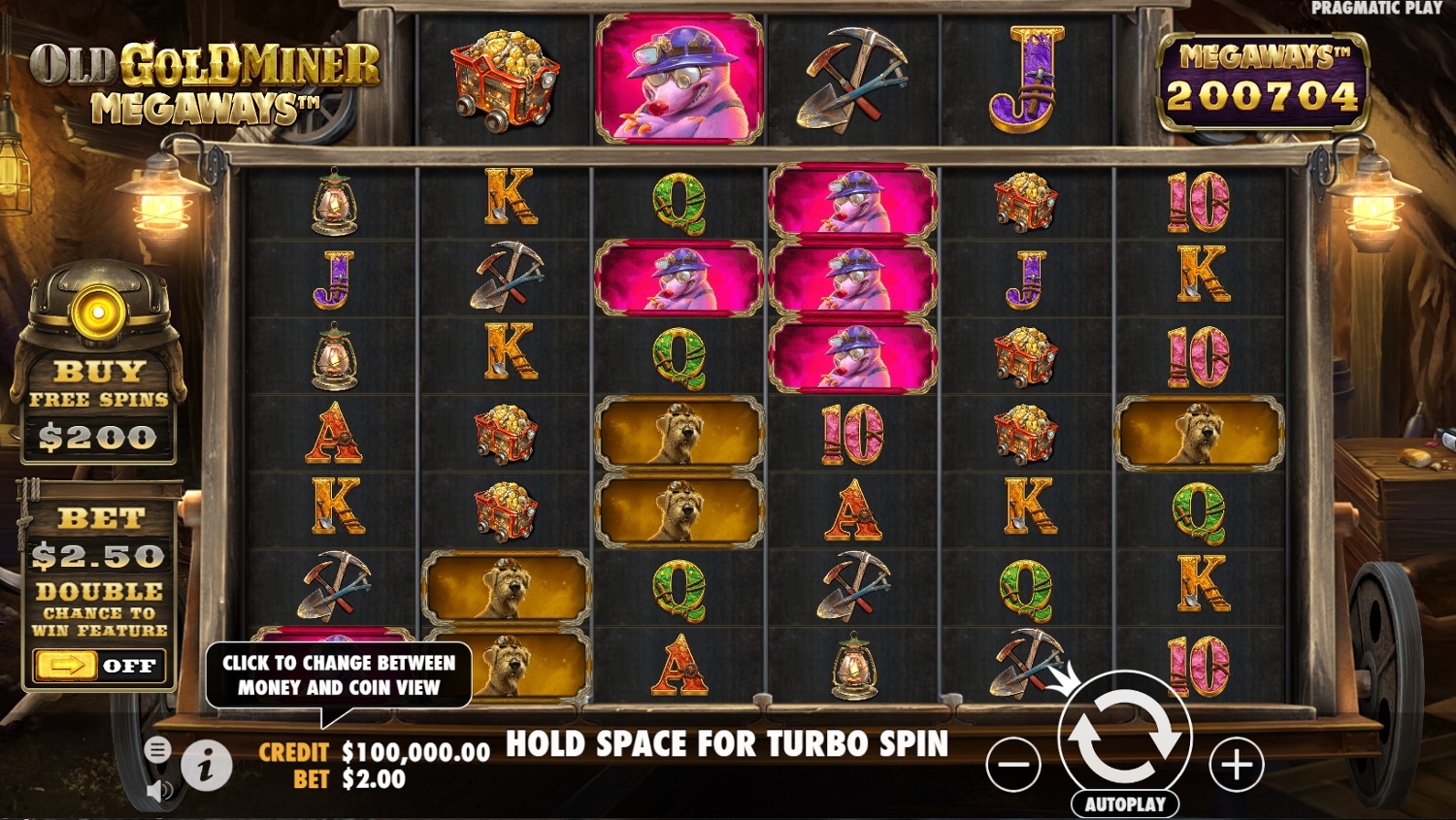 Old Gold Miner Megaways Slot Gameplay