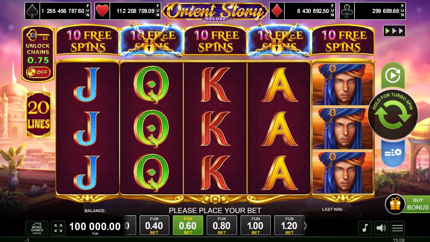 Orient Story Deluxe Slot Gameplay