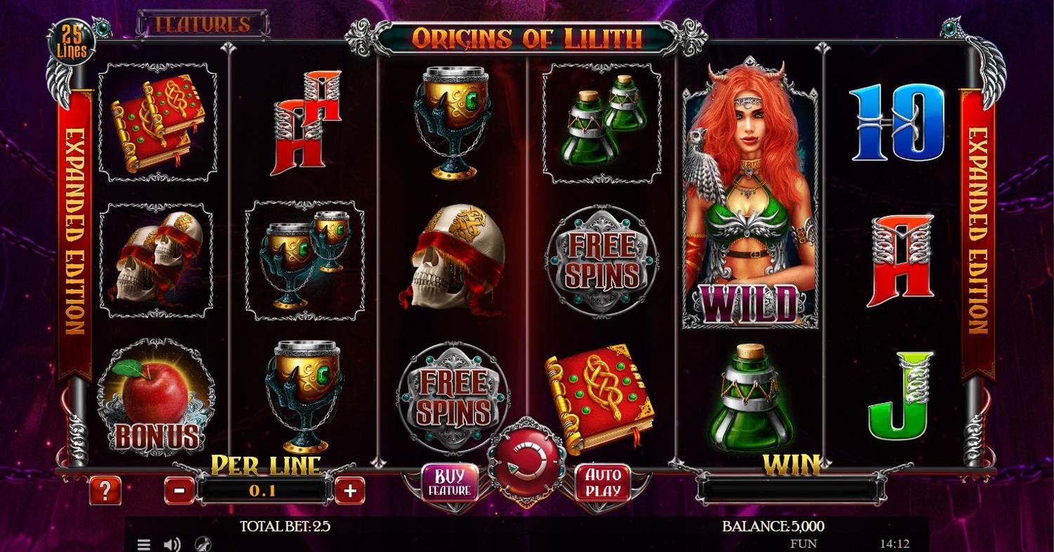 Origins of Lilith: Expanded Edition Slot Gameplay