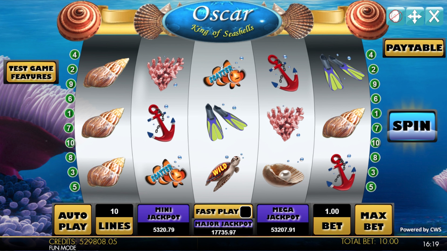 Oscar - King of Seashells Slot Gameplay