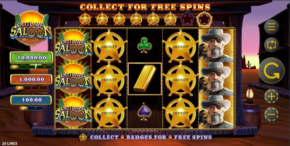 Outlaw Saloon Slot Gameplay