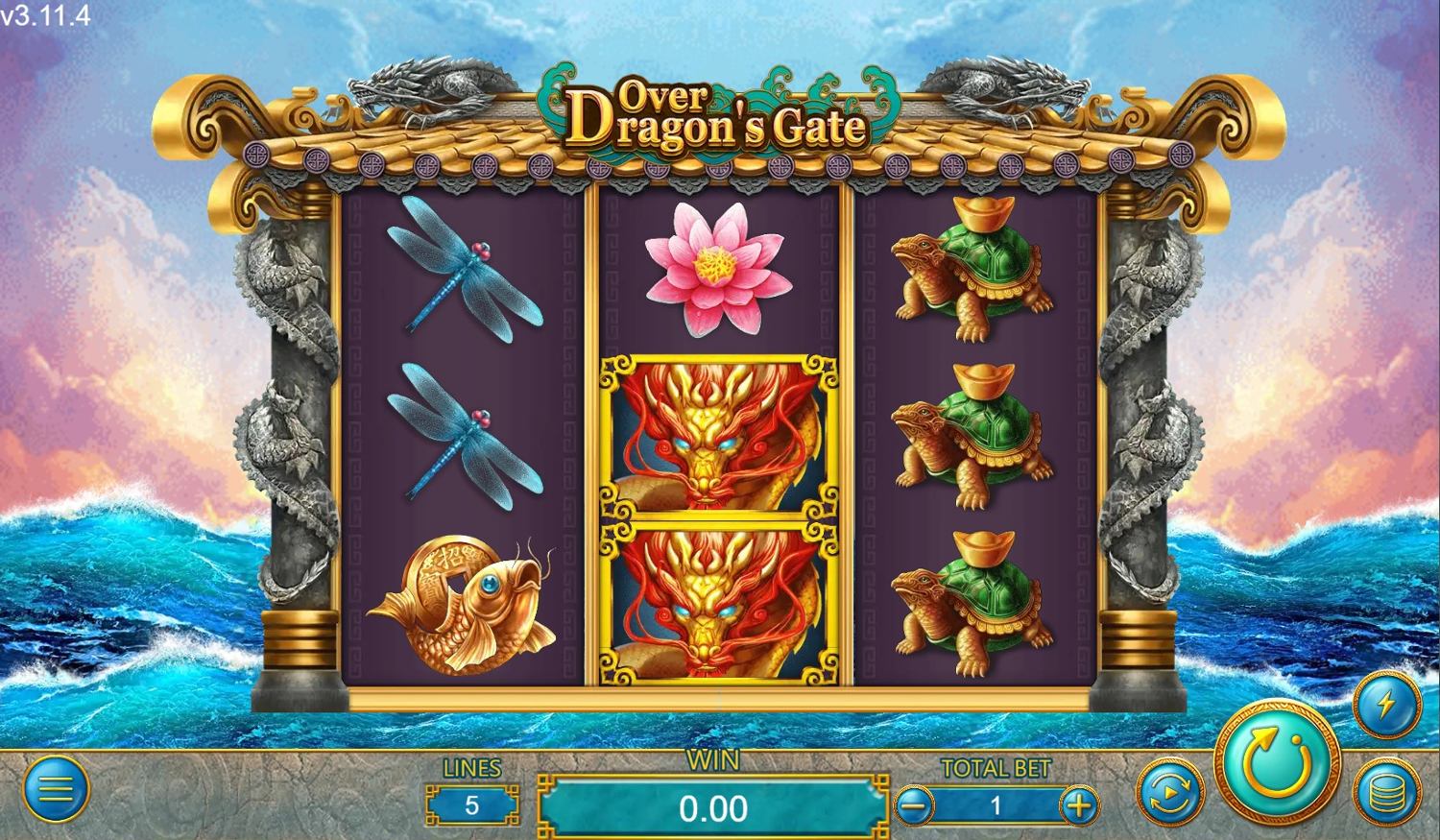 Over Dragon's Gate Slot Gameplay