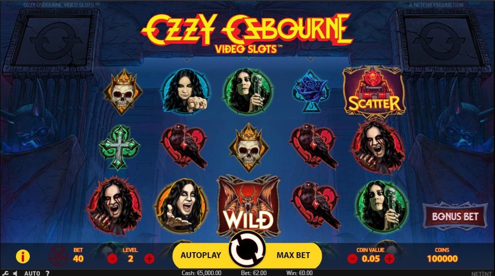 Ozzy Osbourne Slot Gameplay