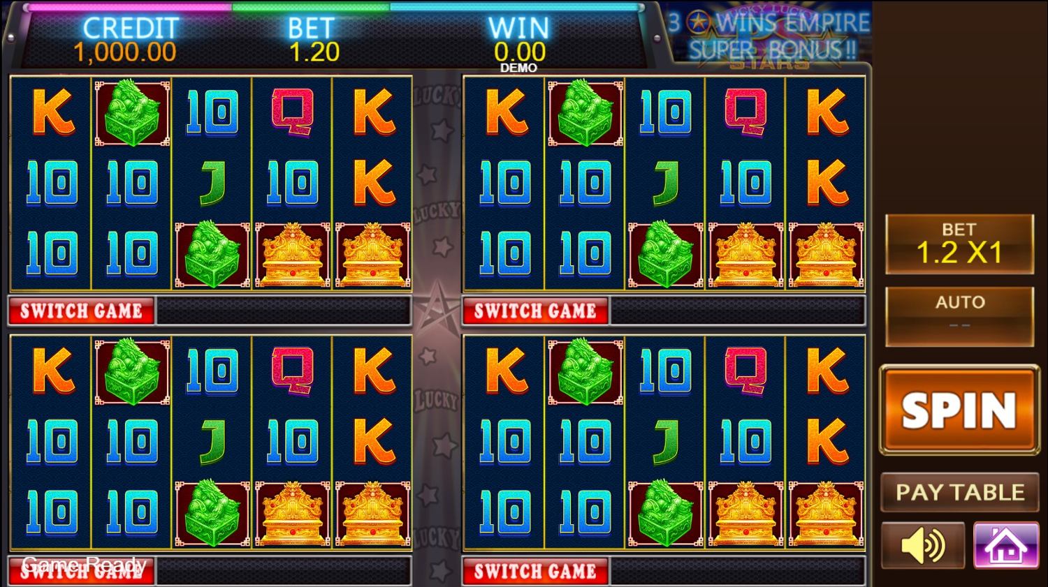 PS Stars - Lucky Lucky Slot Gameplay