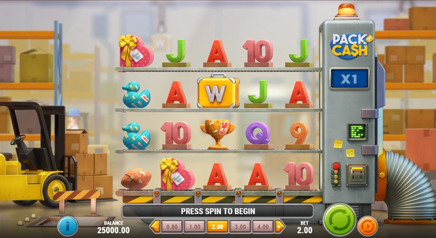 Pack and Cash Slot Gameplay
