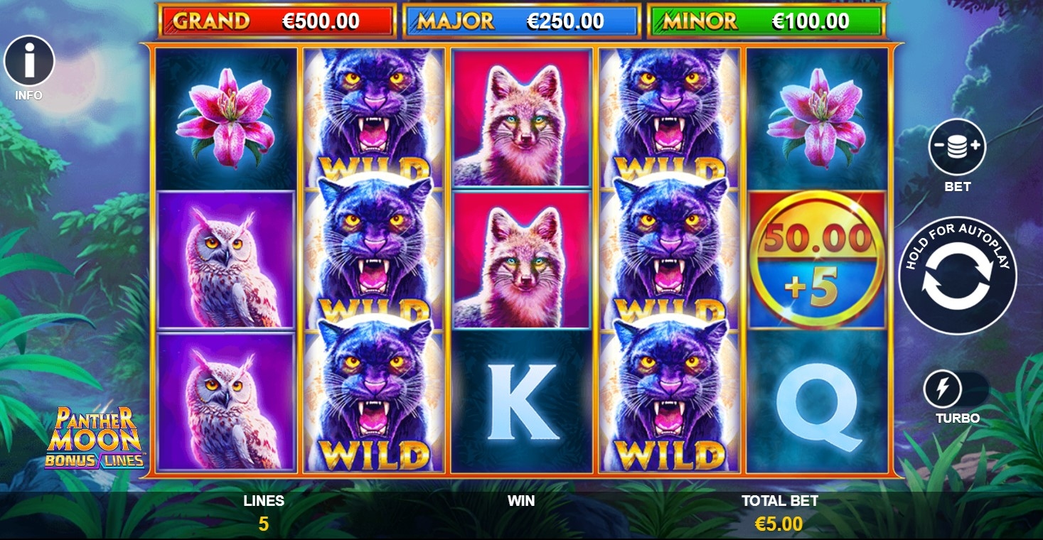 Panther Moon: Bonus Lines Slot Gameplay