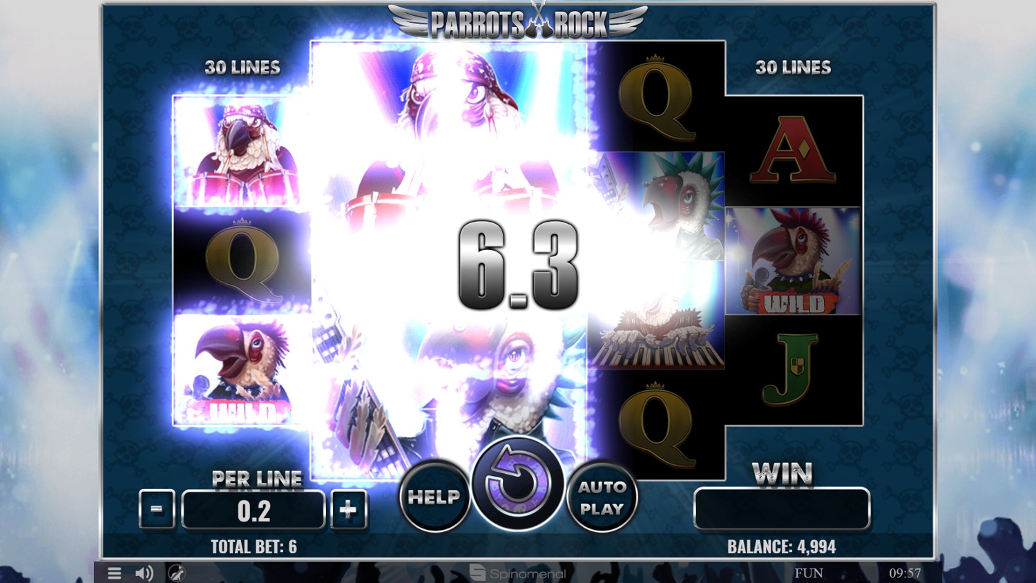 Parrots Rock Slot Gameplay