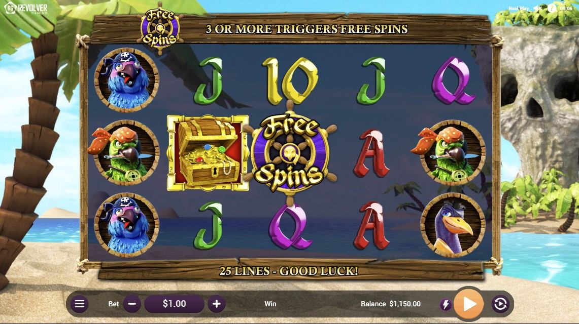Parrots of the Caribbean Slot Gameplay