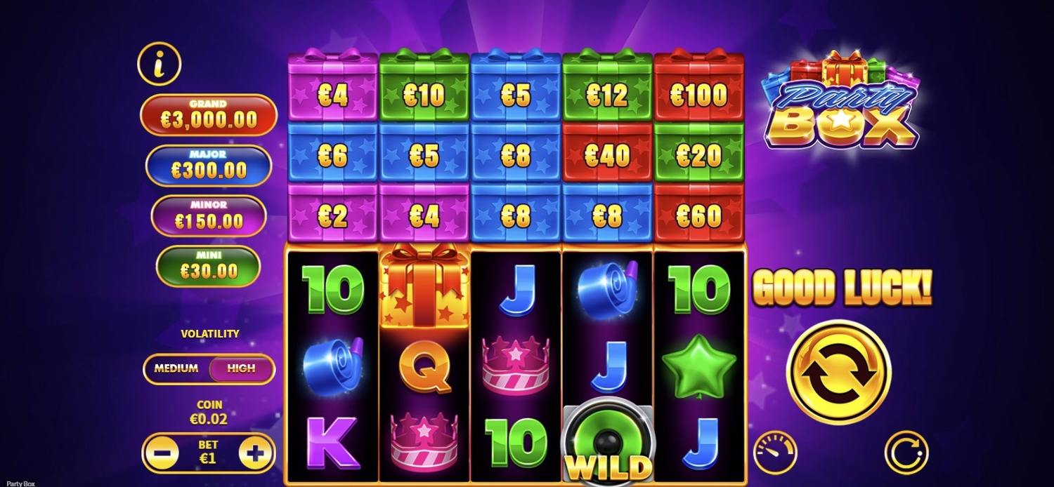 Party Box Slot Gameplay