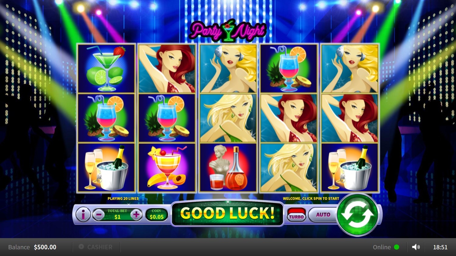 Party Night Slot Gameplay