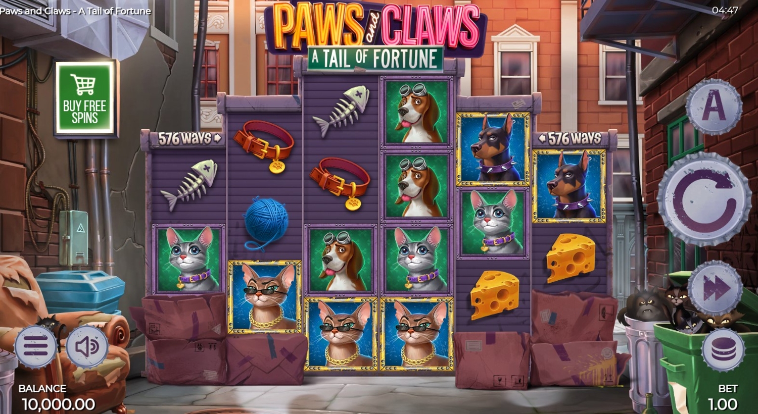 Paws and Claws: A Tail of Fortune Slot Gameplay