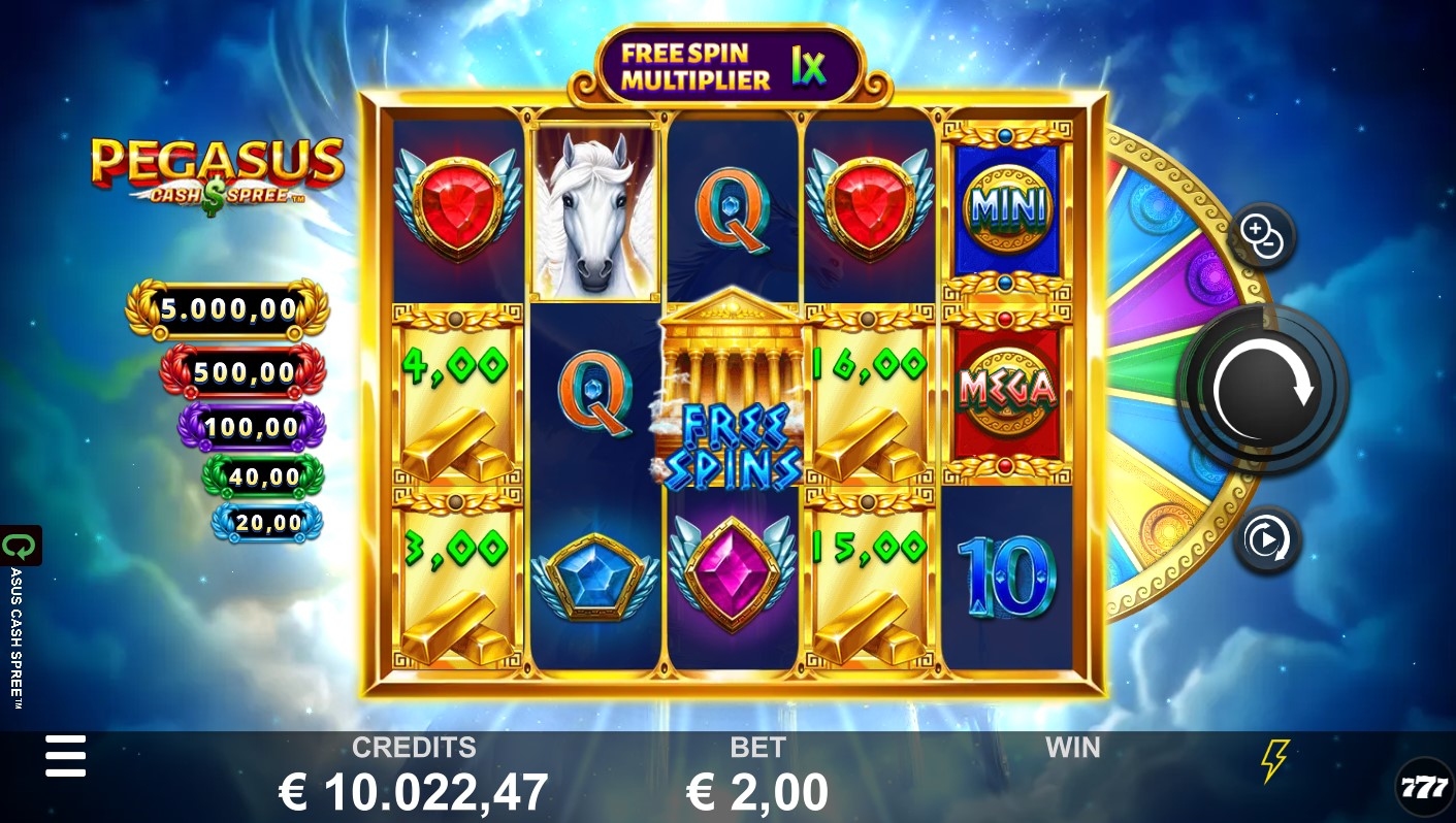 Pegasus Cash Spree Slot Gameplay