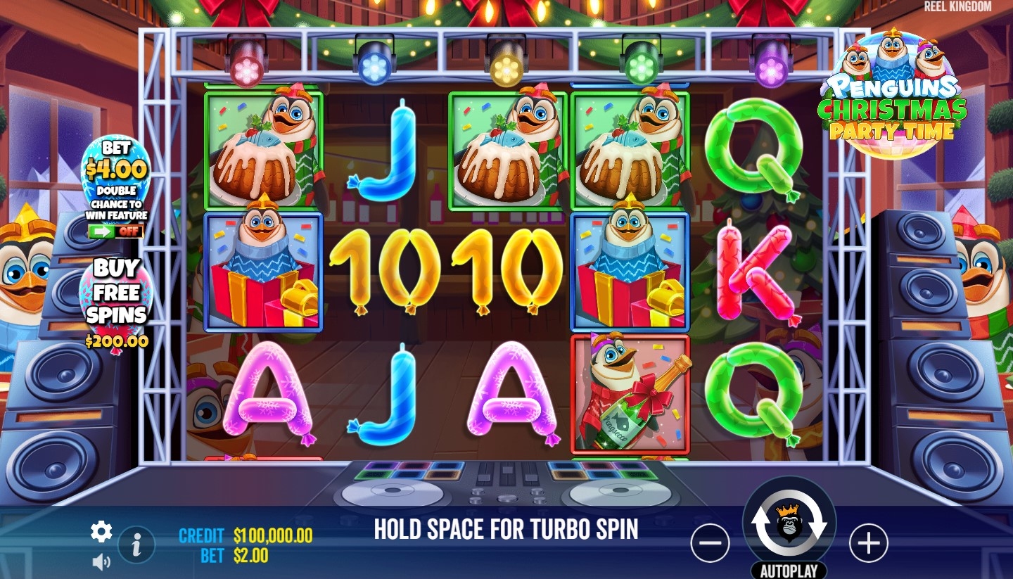 Penguins Christmas Party Time Slot Gameplay