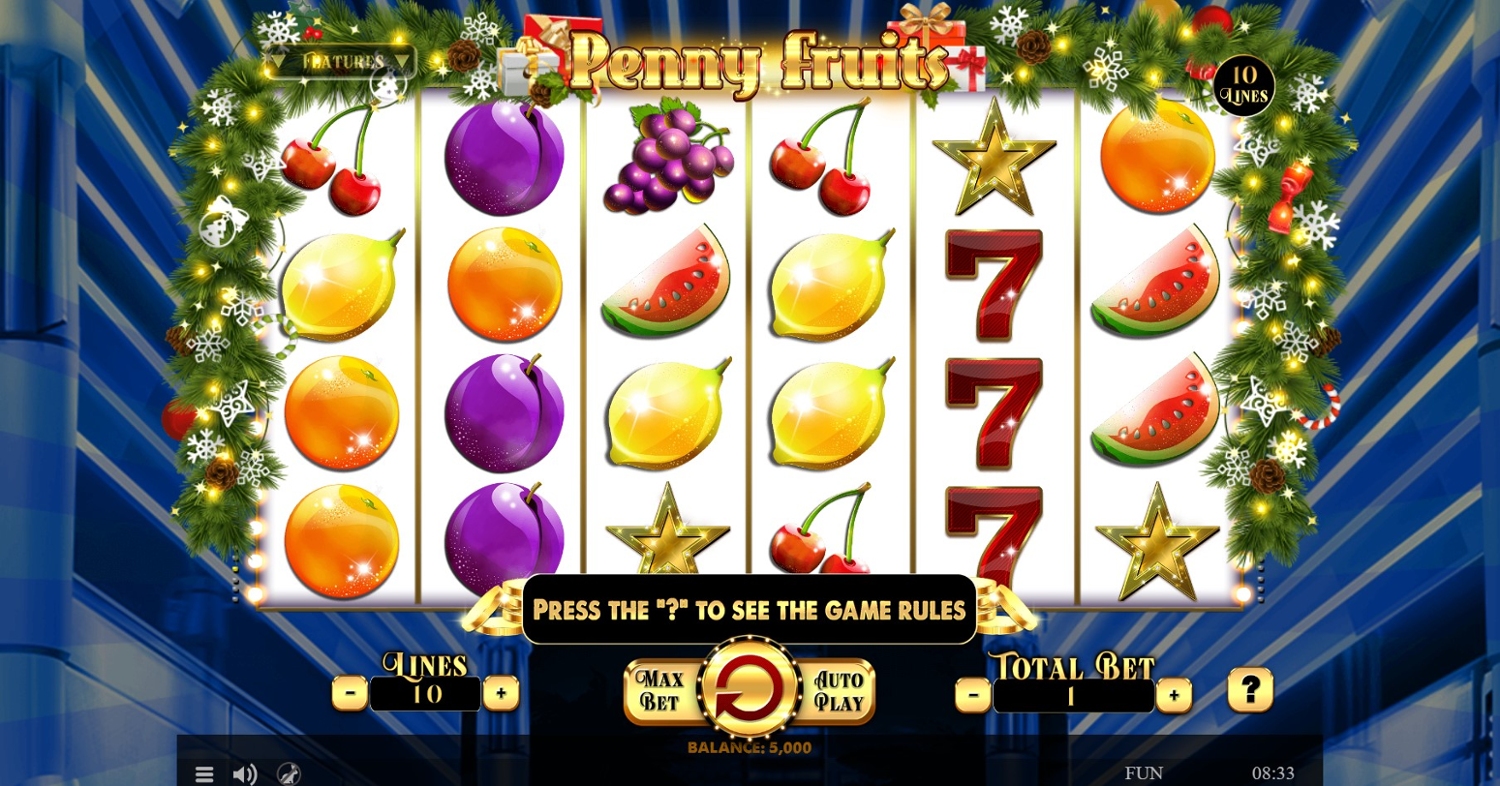 Penny Fruits Christmas Edition Slot Gameplay