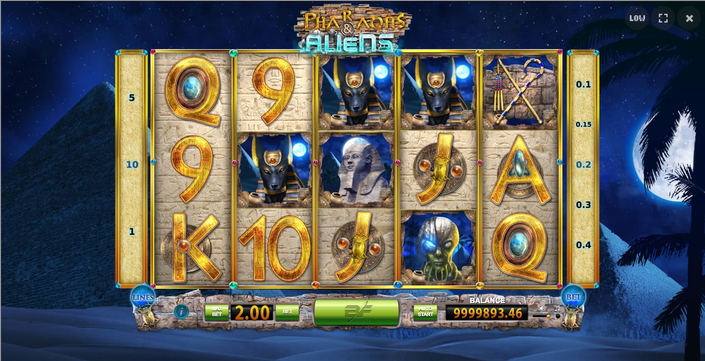 Pharaohs and Aliens Slot Gameplay