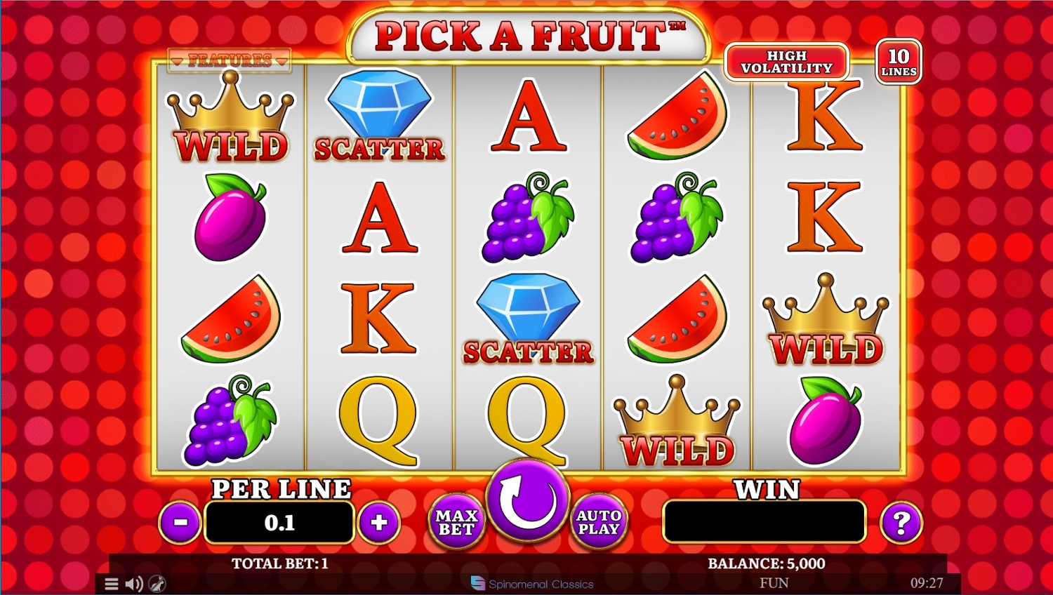 Pick a Fruit Slot Gameplay