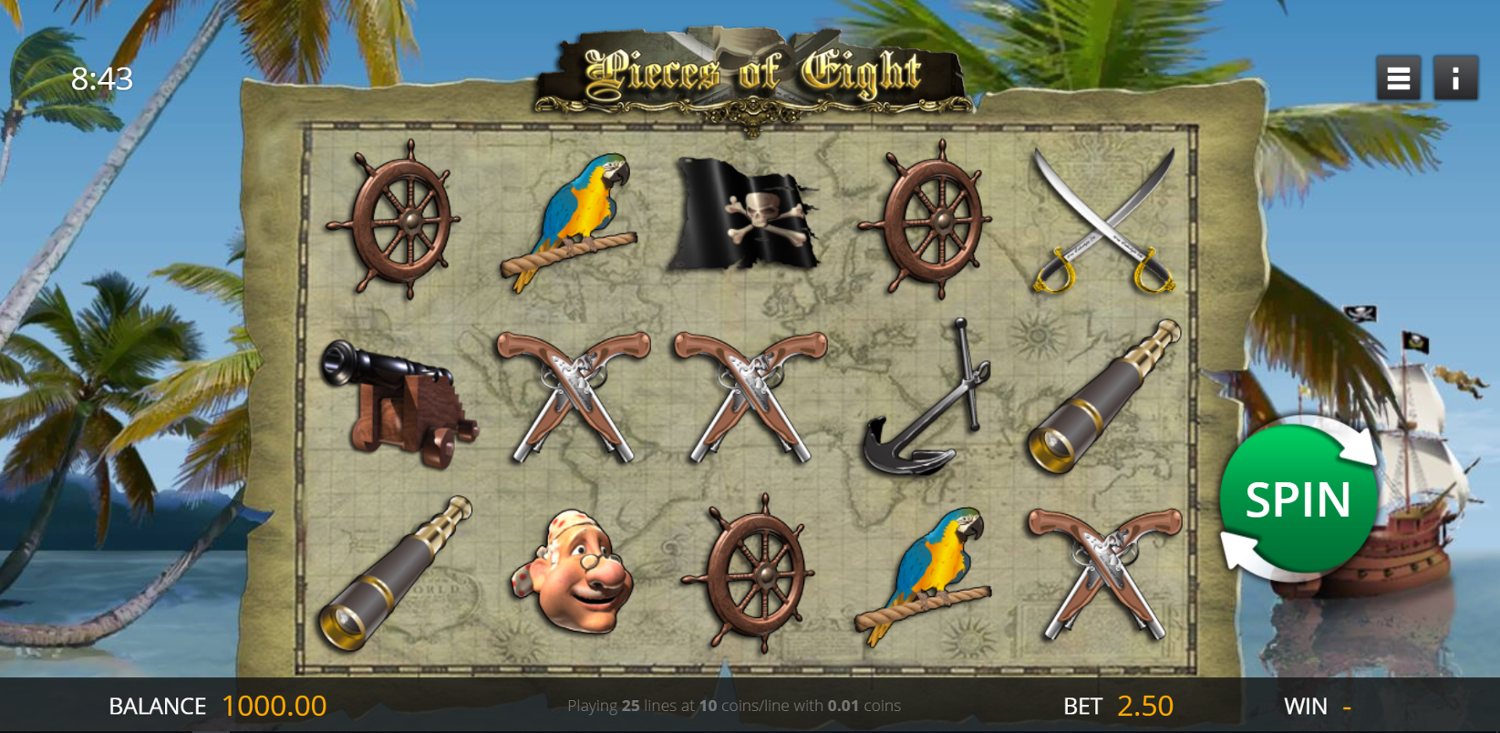 Pieces of Eight Slot Gameplay