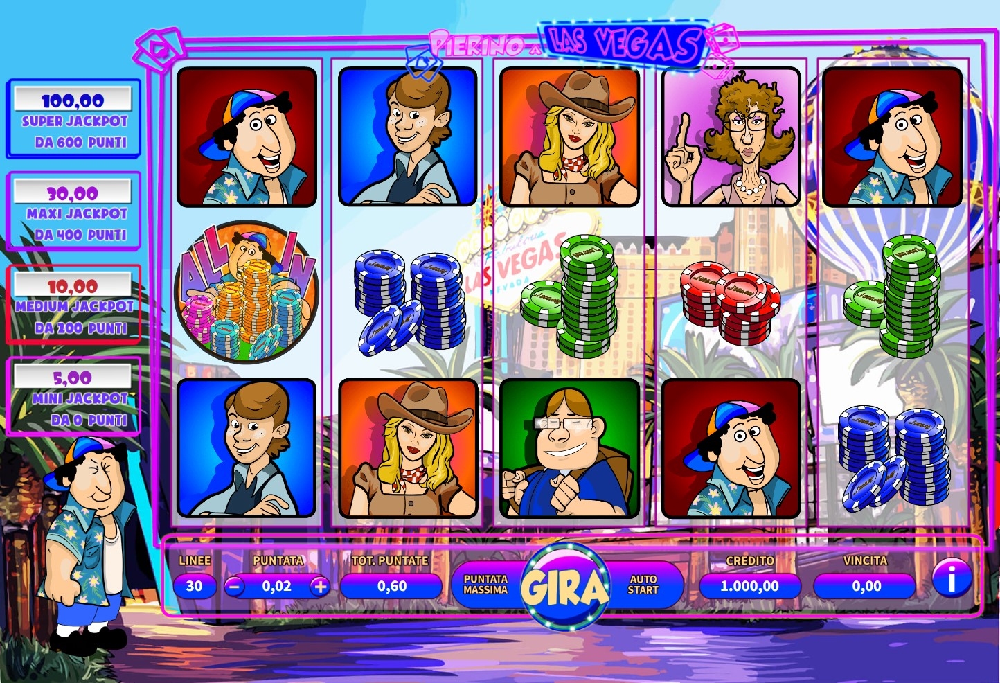 Pierino a Las Vegas Slot Gameplay