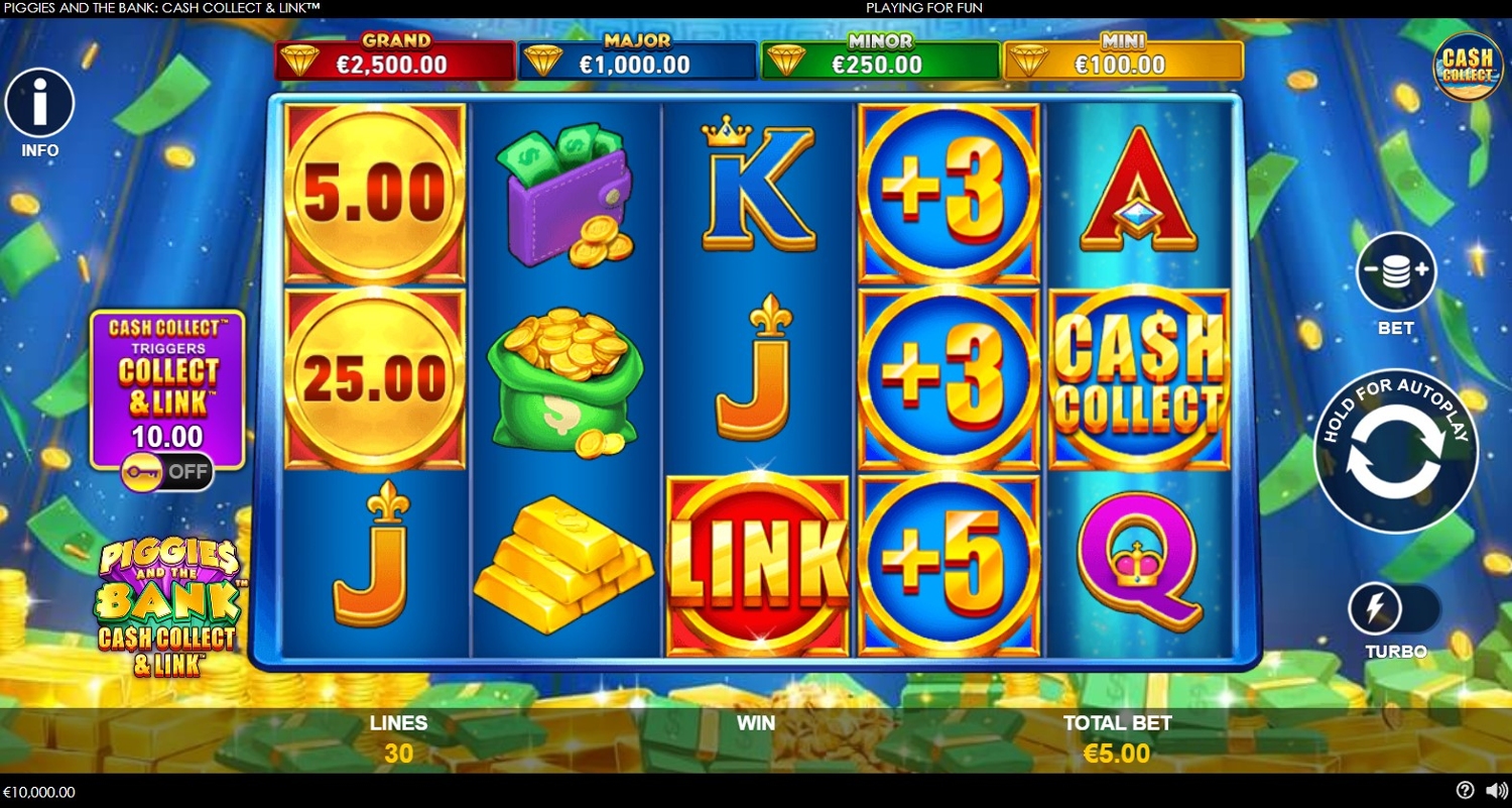 Piggies and the Bank Cash Collect & Link Slot Gameplay