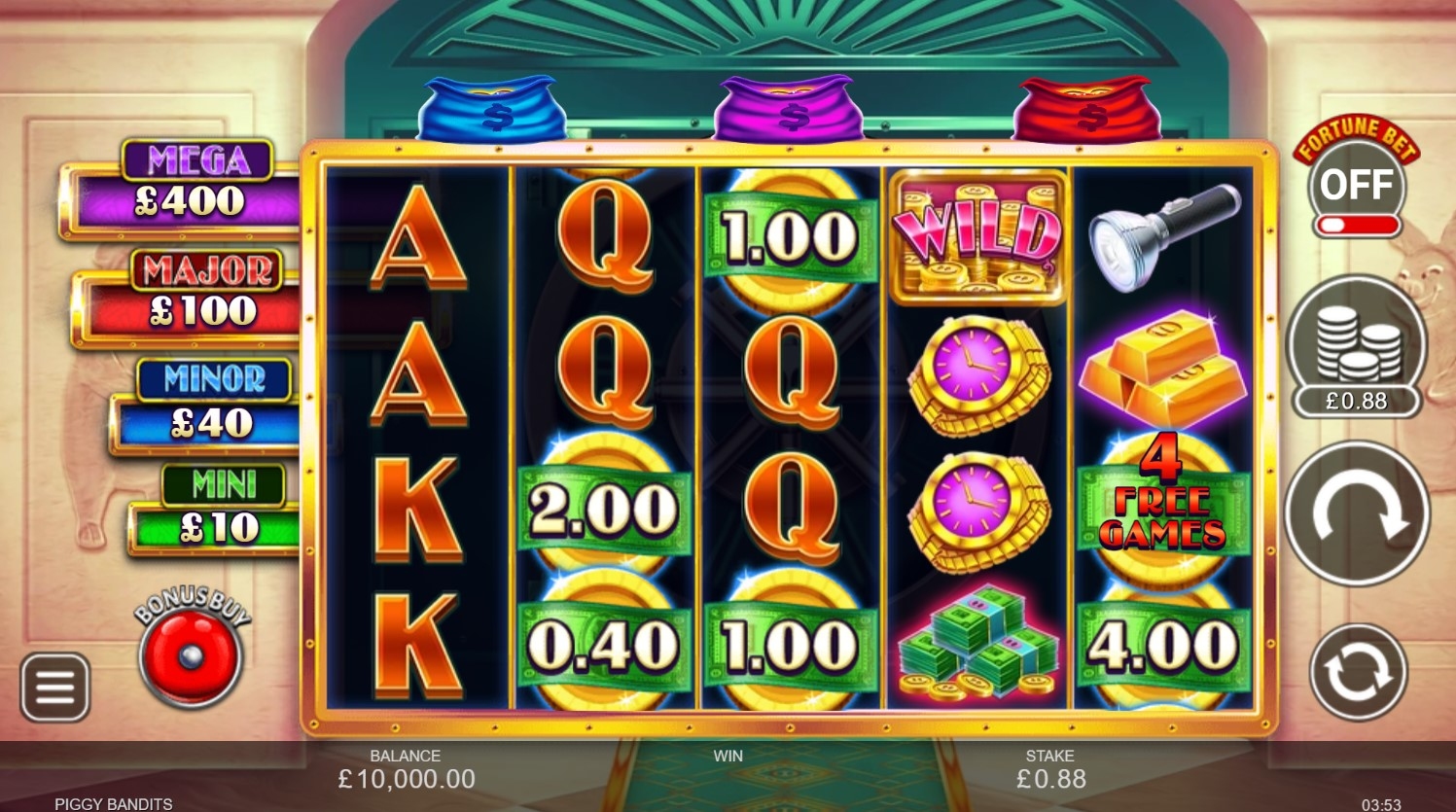 Piggy Bandits Slot Gameplay