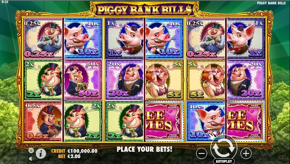 Piggy Bank Bills Slot Gameplay
