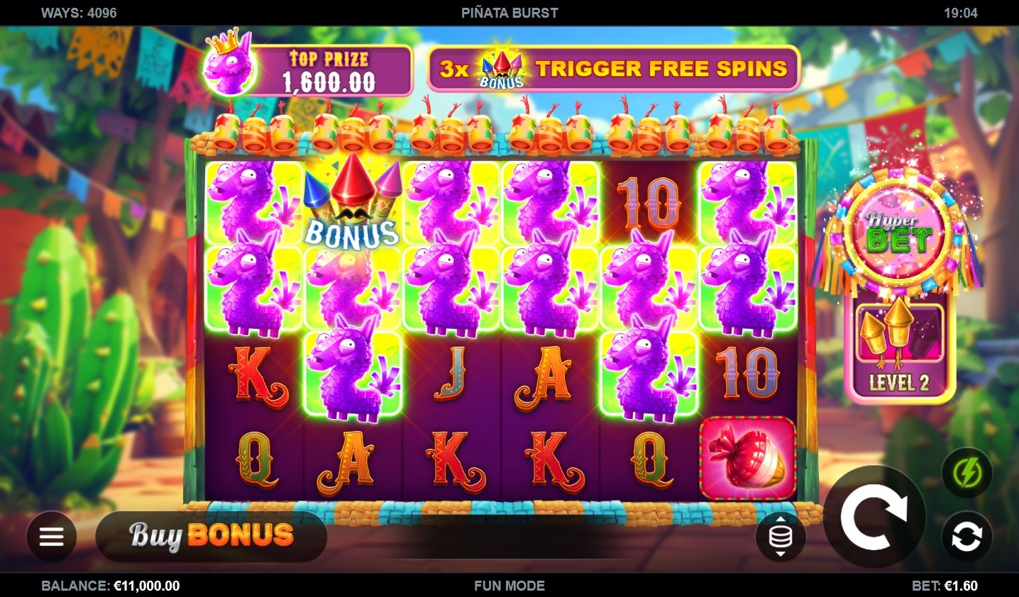 Pinata Burst Slot Gameplay