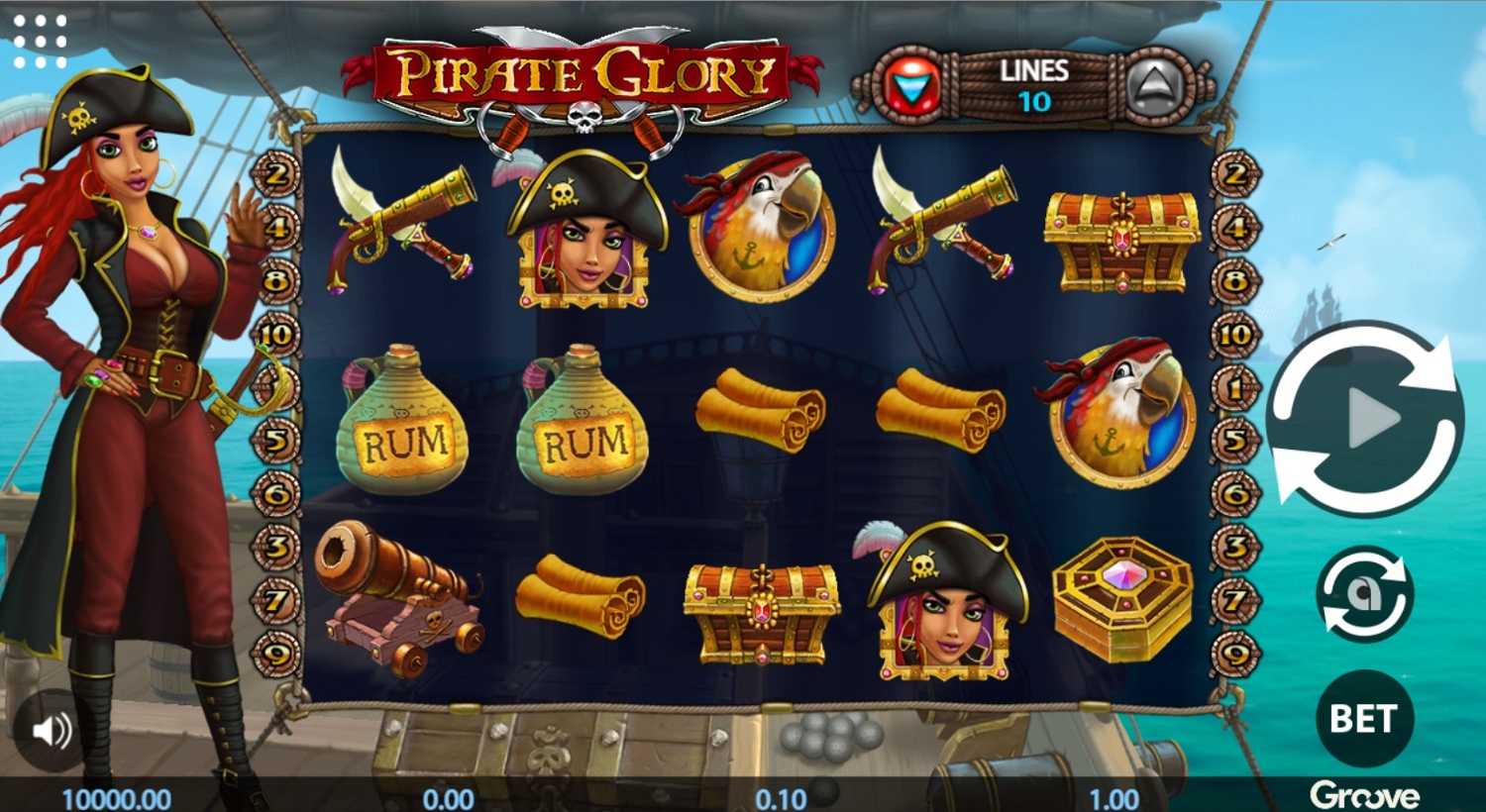 Pirate Glory Slot Gameplay