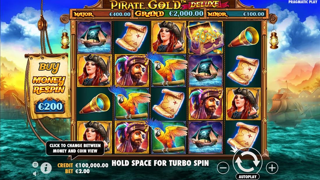 Pirate Gold Deluxe Slot Gameplay