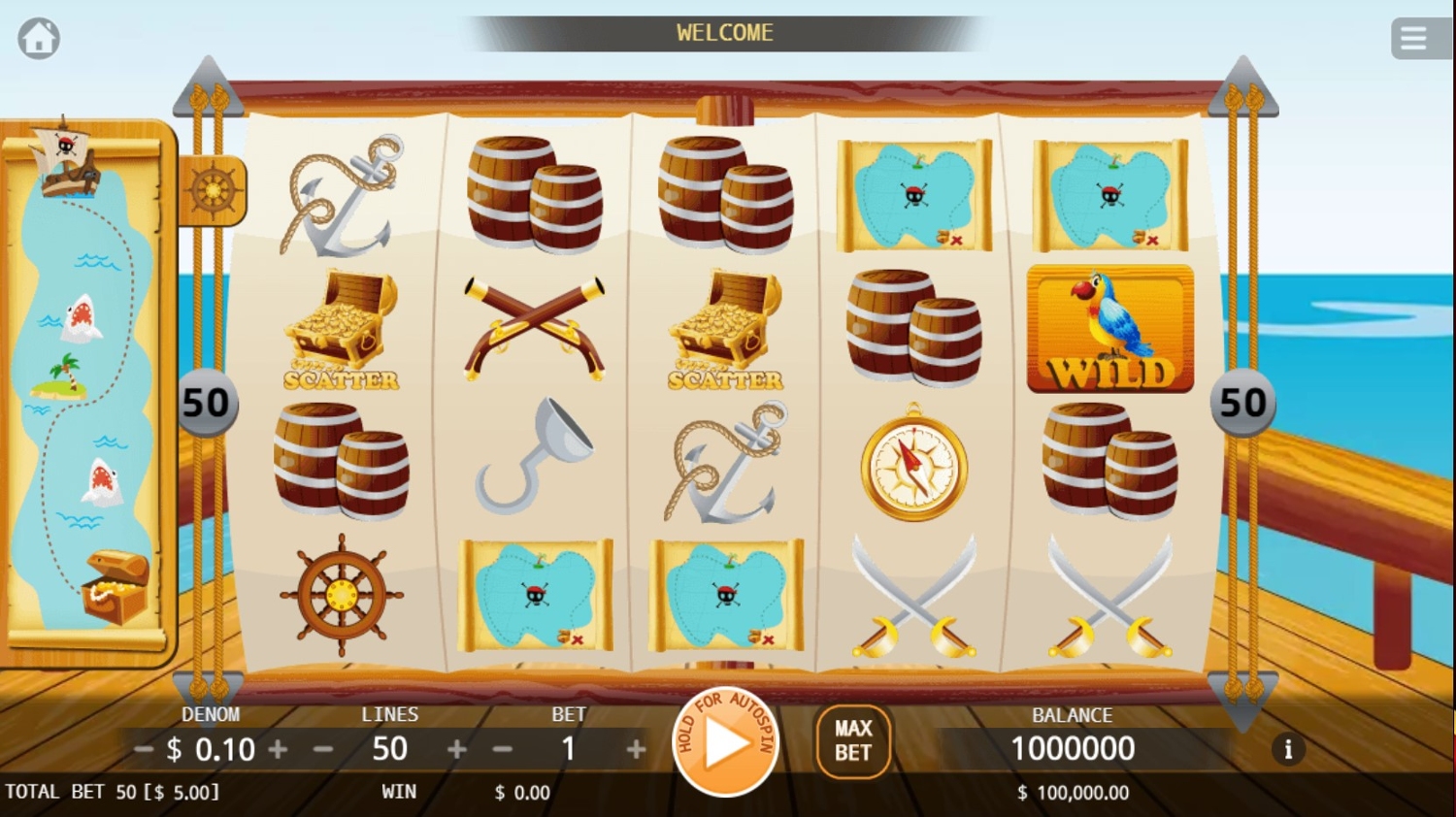 Pirate King Slot Gameplay