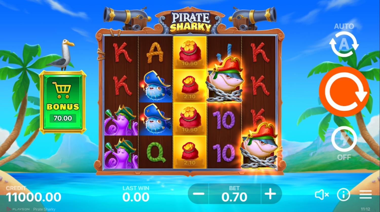 Pirate Sharky Slot Gameplay