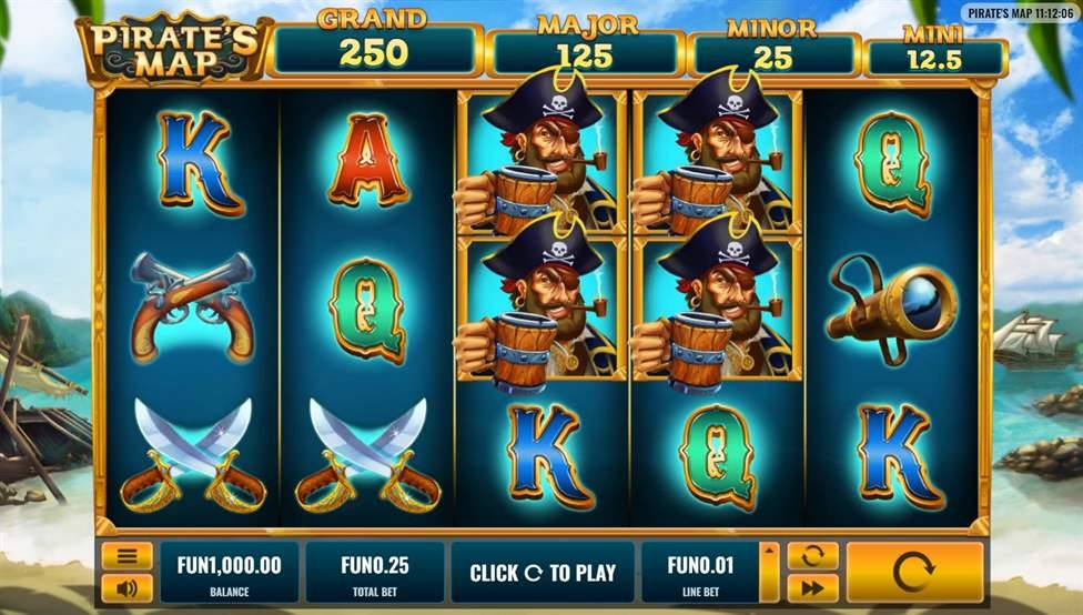 Pirate's Map Slot Gameplay