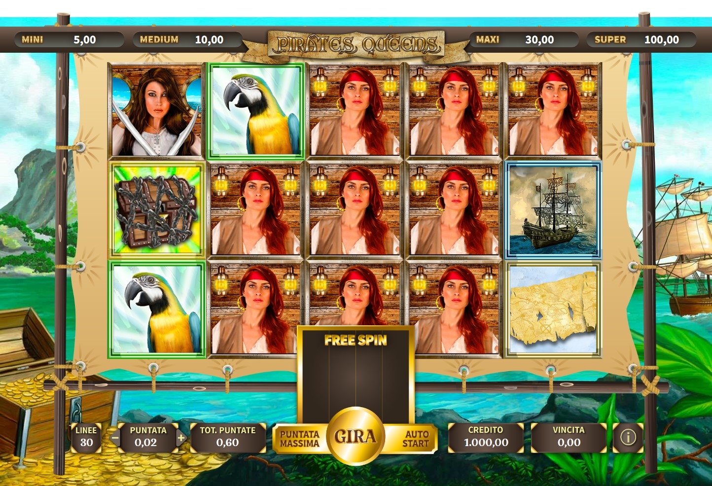 Pirates Queens Slot Gameplay