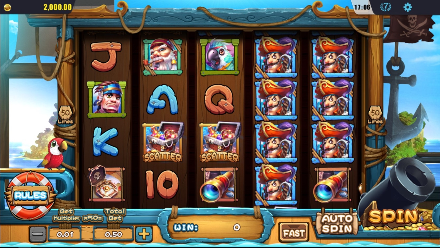 Pirates Treasure Slot Gameplay