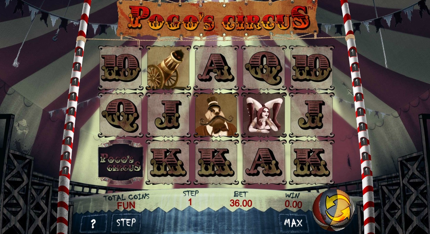Pogo's Circus Slot Gameplay