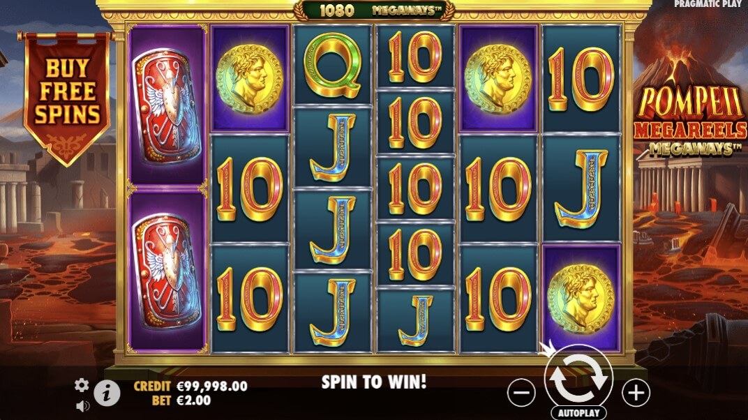 Pompeii Megareels Megaways Slot Gameplay