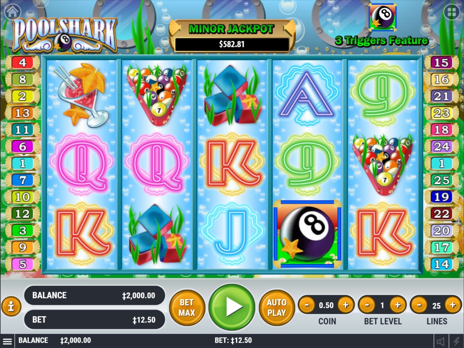 Pool Shark Slot Gameplay