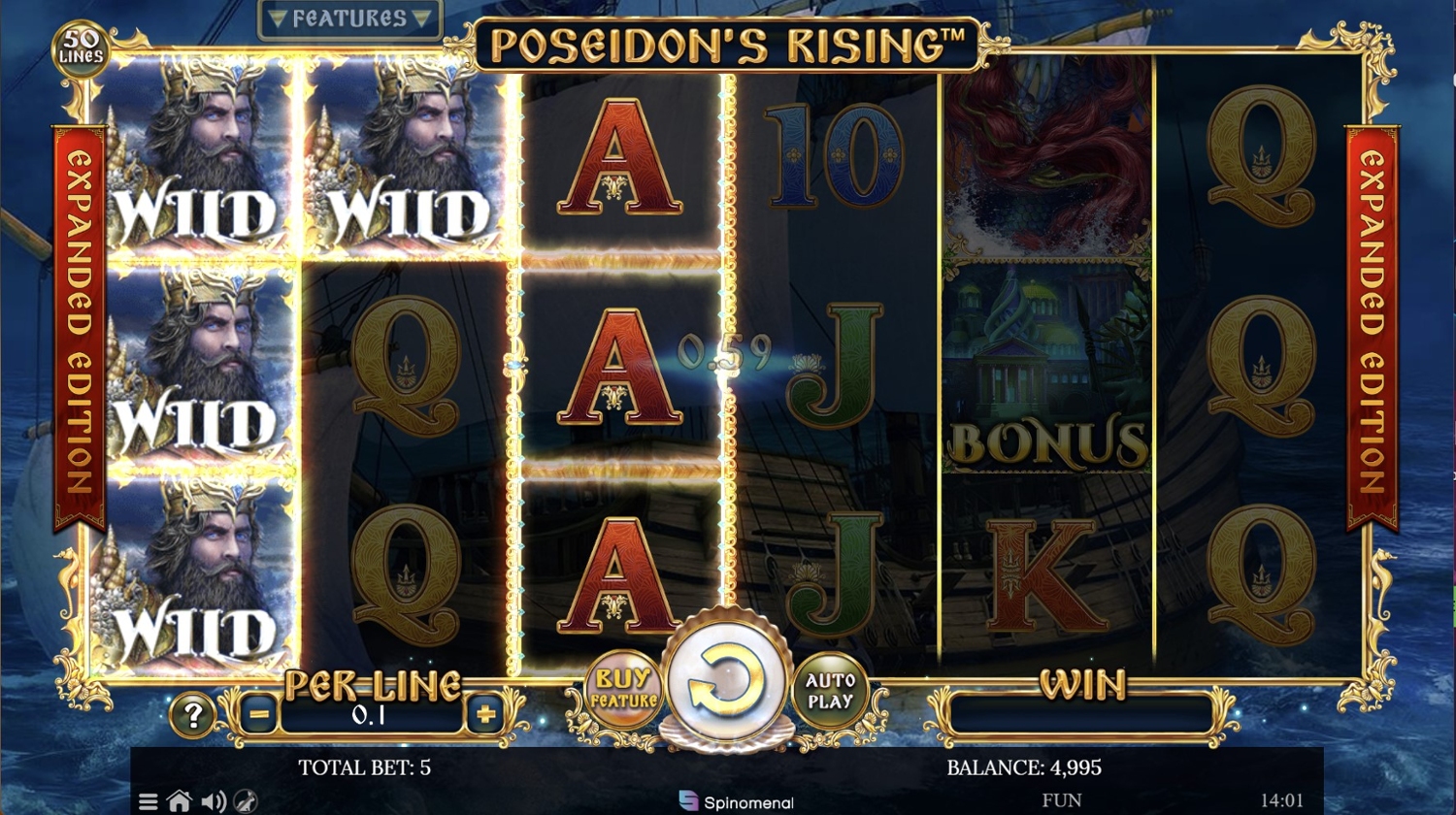 Poseidon's Rising Expanded Slot Gameplay