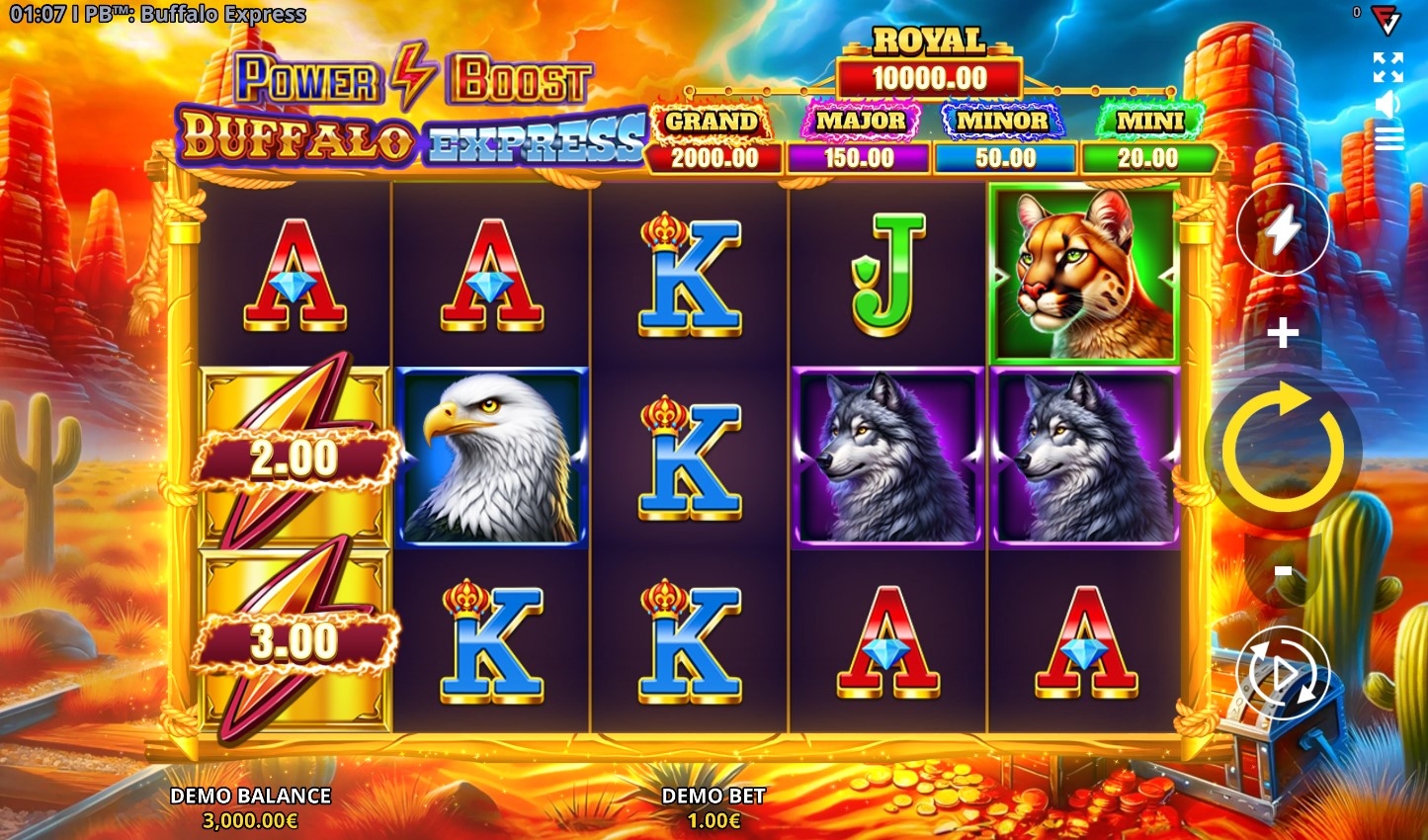 Power Boost: Buffalo Express Slot Gameplay