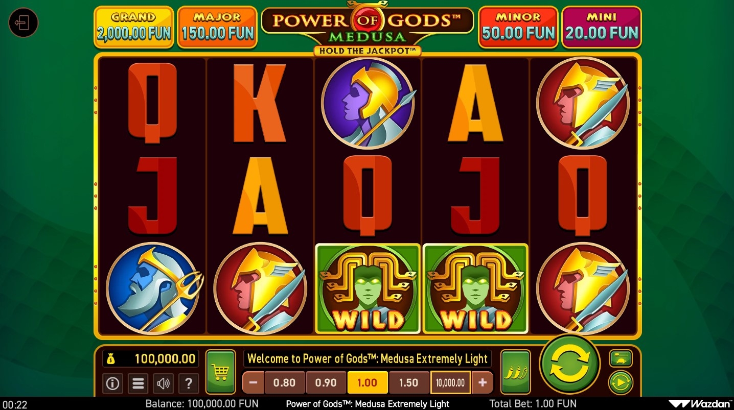 Power of Gods: Medusa Extremely Light Slot Gameplay
