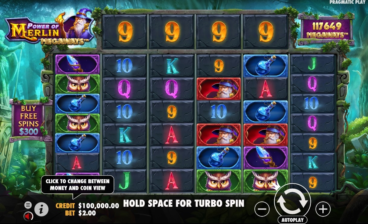 Power of Merlin Megaways Slot Gameplay