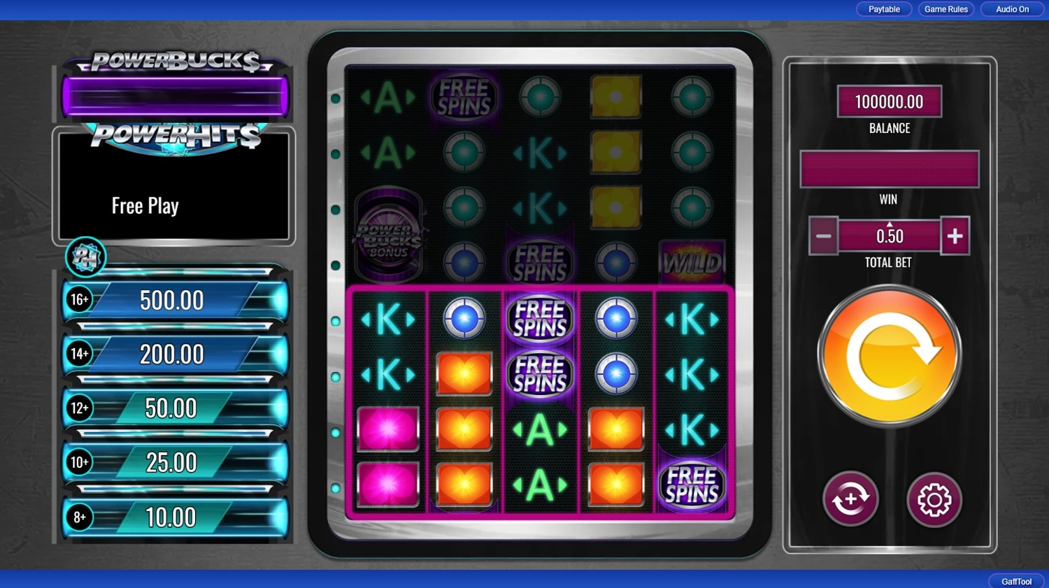PowerBucks PowerHits Slot Gameplay