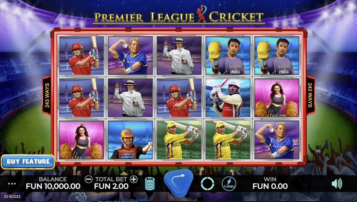 Premier League Cricket Slot Gameplay
