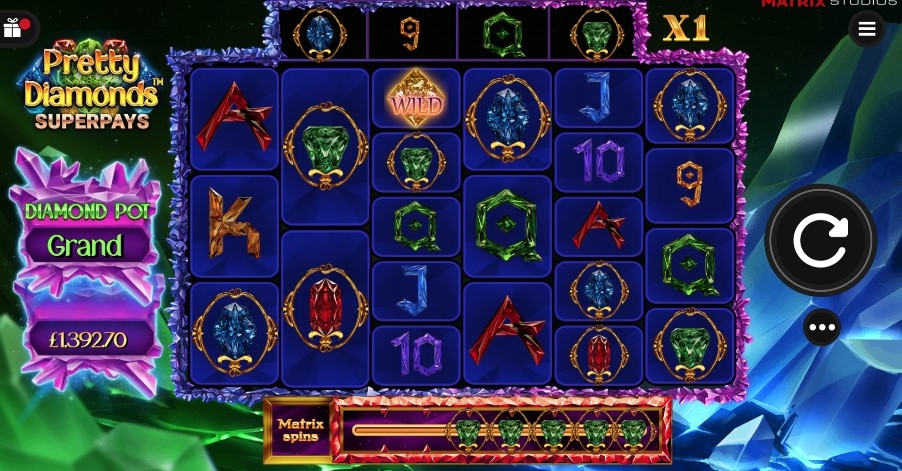 Pretty Diamonds Slot Gameplay