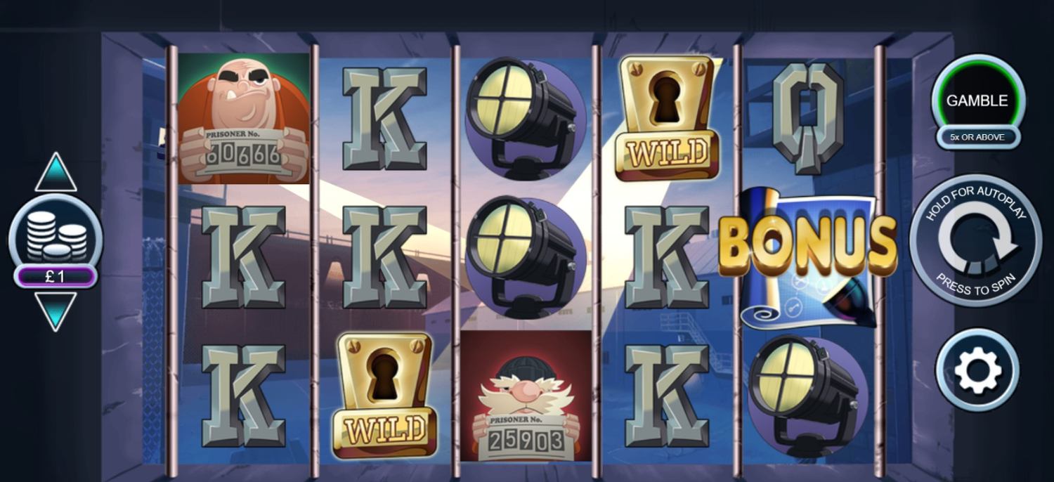 Prison Escape (Inspired Gaming) Slot Gameplay